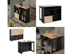 Mesa de bar carvalho goldkraft 116x37x90.5 dominic