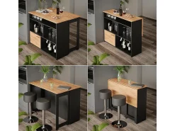 Mesa de bar carvalho goldkraft 116x37x90.5 dominic