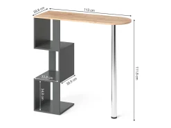 Mesa de bar carvalho goldkraft 113x39.8x111.8 vincent