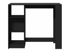 Mesa de bar com prateleiras derivados de madeira preto