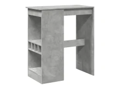 Mesa de bar com prateleiras derivados madeira cinzento cimento