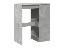 Mesa de bar com prateleiras derivados madeira cinzento cimento