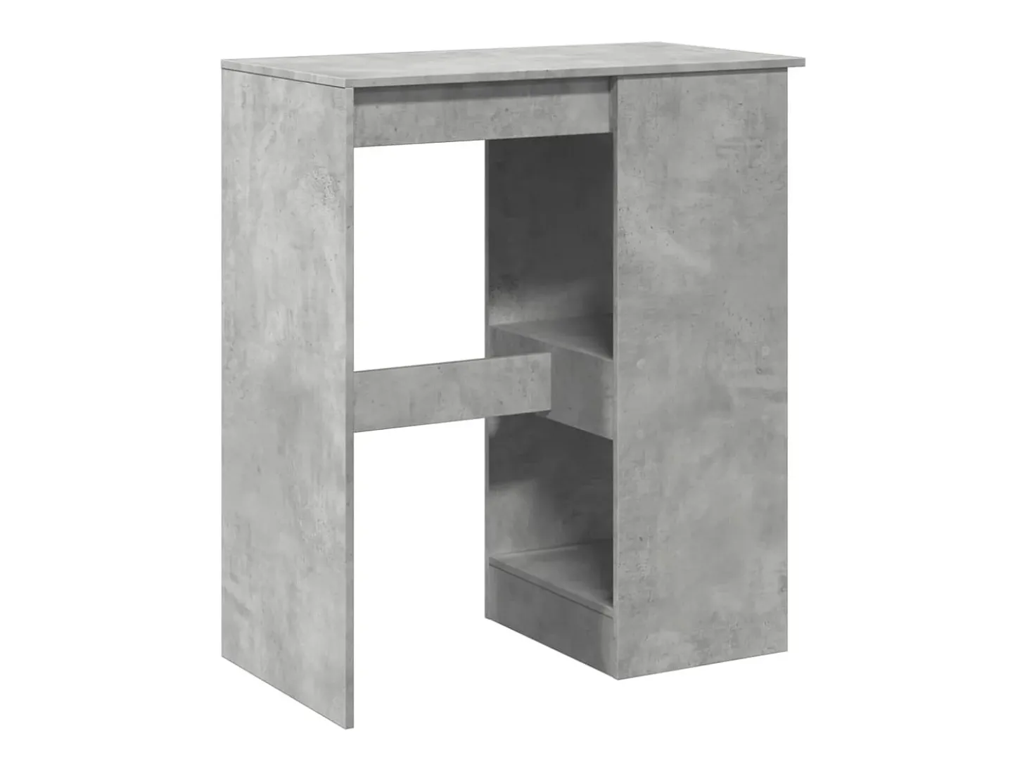 Mesa de bar com prateleiras derivados madeira cinzento cimento