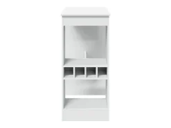 Mesa de bar com prateleiras derivados de madeira branco