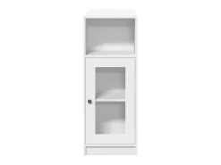 Mesa de bar com prateleiras derivados de madeira branco