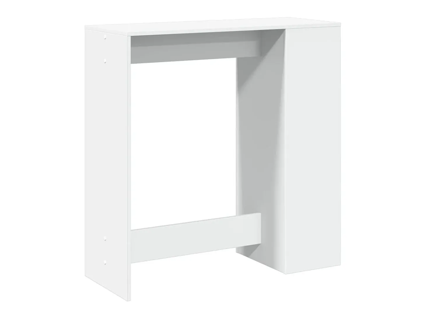 Mesa de bar com prateleiras derivados de madeira branco