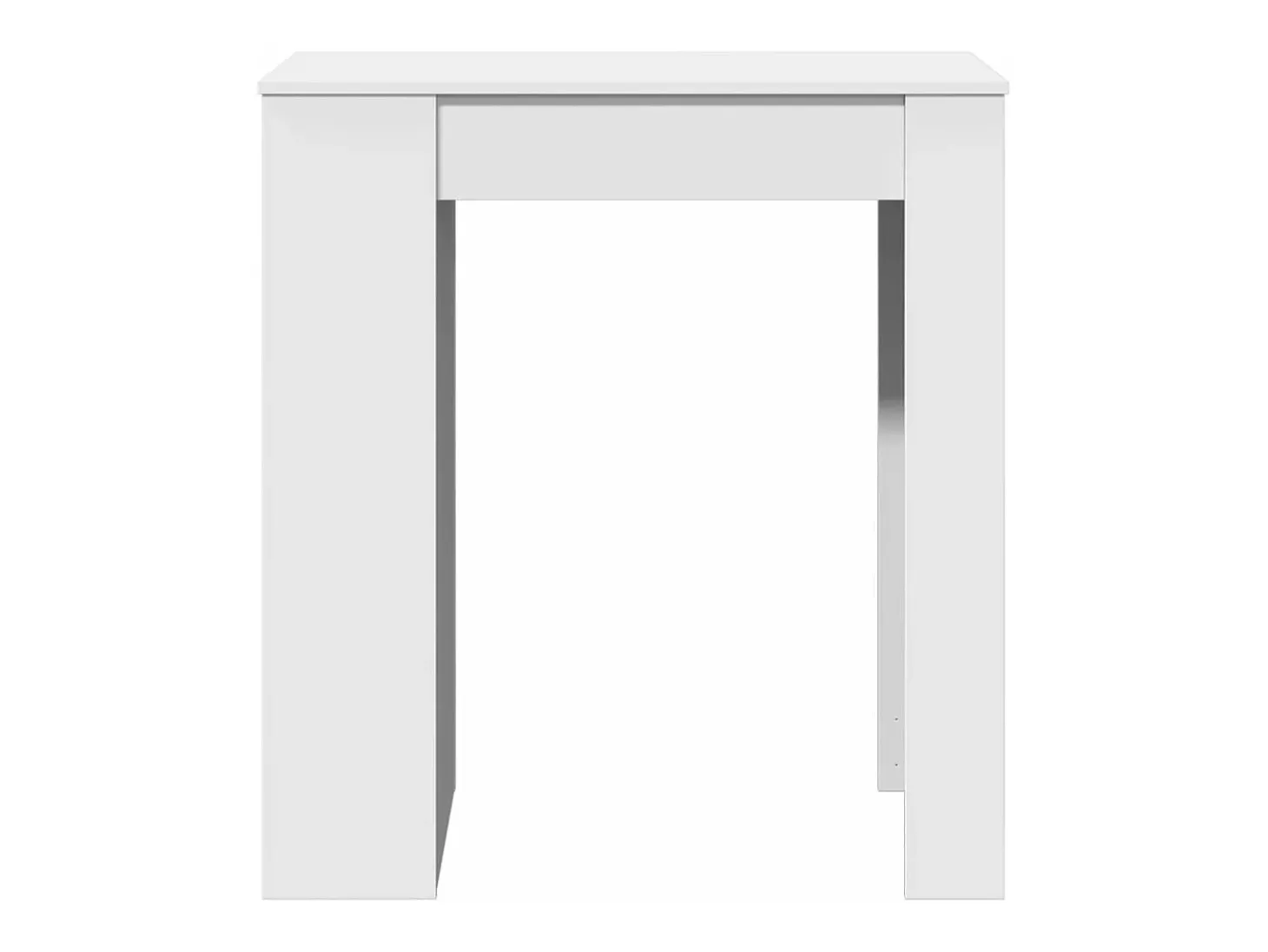 Mesa de bar com prateleiras derivados de madeira branco