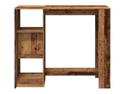 Mesa de bar com prateleiras derivados de madeira madeira velha