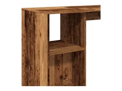 Mesa de bar com prateleiras derivados de madeira madeira velha