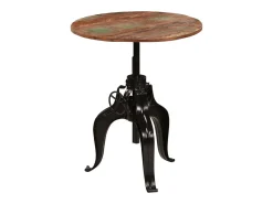 Mesa de bar em madeira recuperada maciça 75x(76-110) cm PT310334