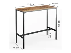Mesa de bar madeira antiga 120x50x105 fyrk