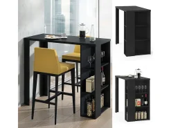 Mesa de bar preto 120x60x105.6 noel