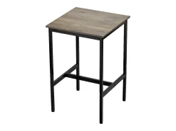Mesa de Bar SucceBuy, 61 x 61 x 91,4 cm, Mesa Alta de Bar com Estrutura Metálica Robusta, Balcão Alto de Bar Estreito e Comprido, para Cozinha, Sala de Estar