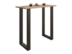 Mesa de bar VCM | Tresen | Mesa em pé | Mesa alta | Mesa de mesa com rolamentos - Xona 110x50 cm (Preto / Sonoma Oak)