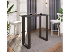 Mesa de bar VCM | Tresen | Mesa em pé | Mesa alta | Mesa de mesa com rolamentos - Xona 110x50 cm (Preto / Antracite)