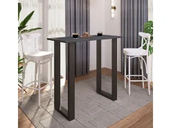 Mesa de bar VCM | Tresen | Mesa em pé | Mesa alta | Mesa de mesa com rolamentos - Xona 110x50 cm (Preto / Antracite)