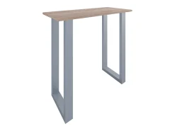 Mesa de bar VCM | Tresen | Mesa em pé | Mesa alta | Mesa de mesa com rolamentos - Xona 110x50 cm (Prata / Sonoma Oak)