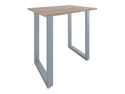 Mesa de bar VCM | Tresen | Mesa em pé | Mesa alta | Mesa de mesa com rolamentos - Xona 110x80 cm (Prata / Sonoma Oak)