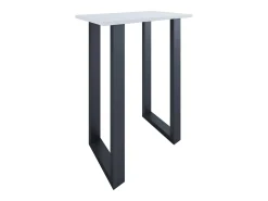 Mesa de bar VCM | Tresen | Mesa em pé | Mesa alta | Mesa de mesa com rolamentos - Xona 80x50 cm (Preto / Branco)