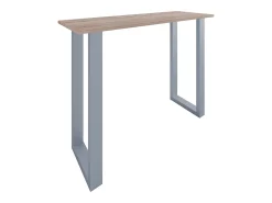 Mesa de bar VCM | Tresen | Mesa em pé | Mesa alta | Mesa de mesa com rolamentos - Xona 140x50 cm (Prata / Sonoma Oak)