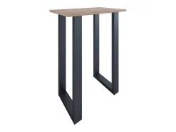 Mesa de bar VCM | Tresen | Mesa em pé | Mesa alta | Mesa de mesa com rolamentos - Xona 80x50 cm (Preto / Sonoma Oak)