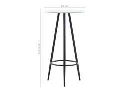 Mesa de bar 60x107,5 cm MDF branco PT319427