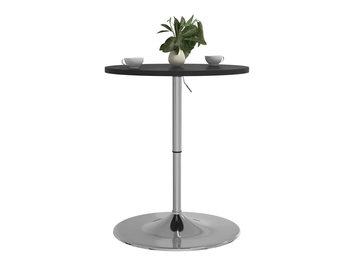 Mesa de bar 60x60x90 cm derivados de madeira/aço cromado preto PT924526