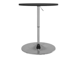 Mesa de bar 60x60x90 cm derivados de madeira/aço cromado preto PT924526