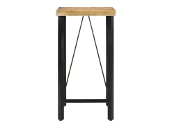 Mesa de bar 55x55x107 cm madeira de mangueira maciça e ferro PT277002