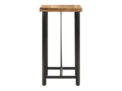 Mesa de bar 55x55x107 cm madeira de mangueira maciça e ferro PT277002