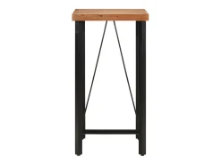 Mesa de bar 55x55x107 cm madeira de acácia maciça e ferro PT372140