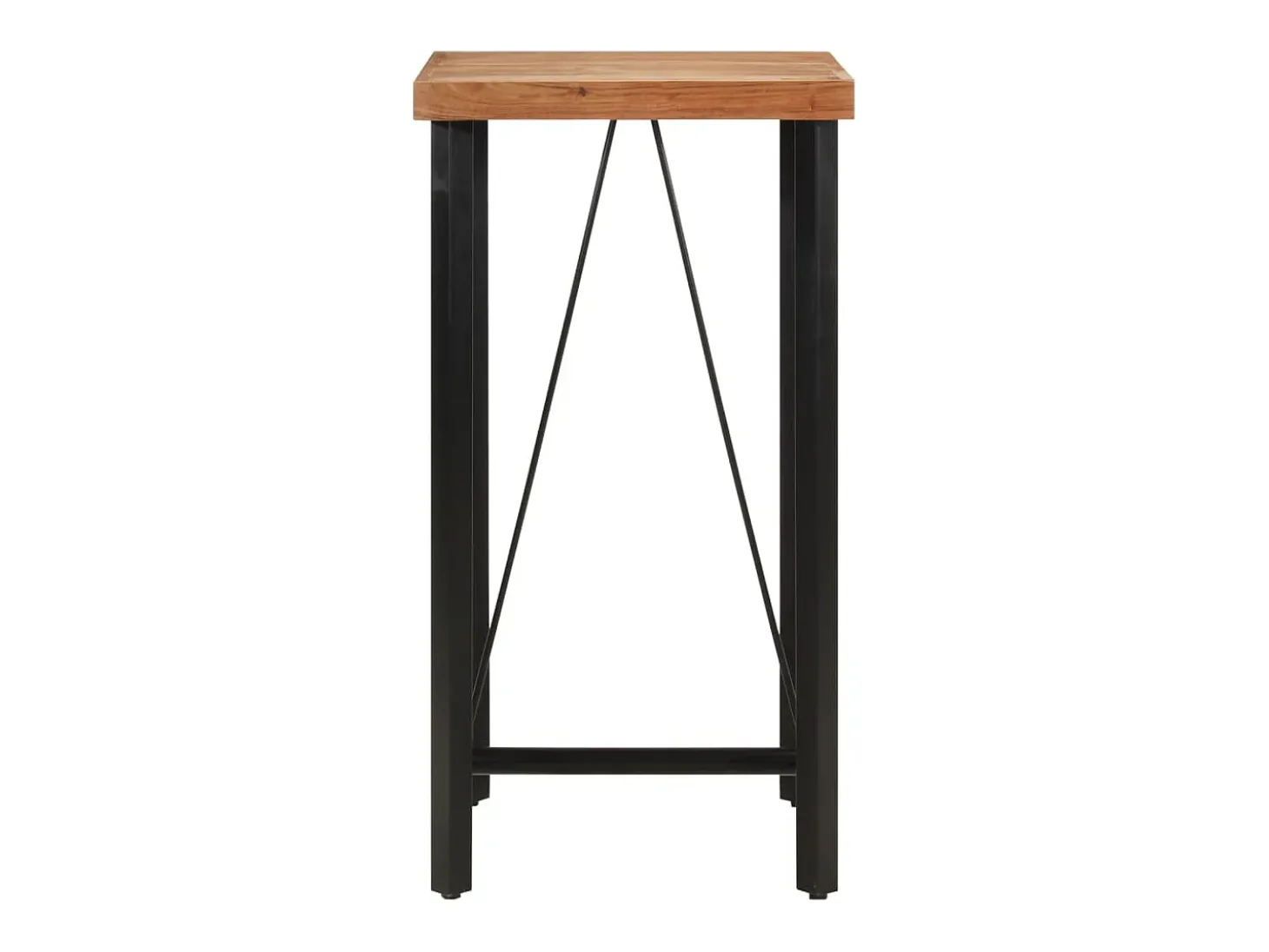 Mesa de bar 55x55x107 cm madeira de acácia maciça e ferro PT372140