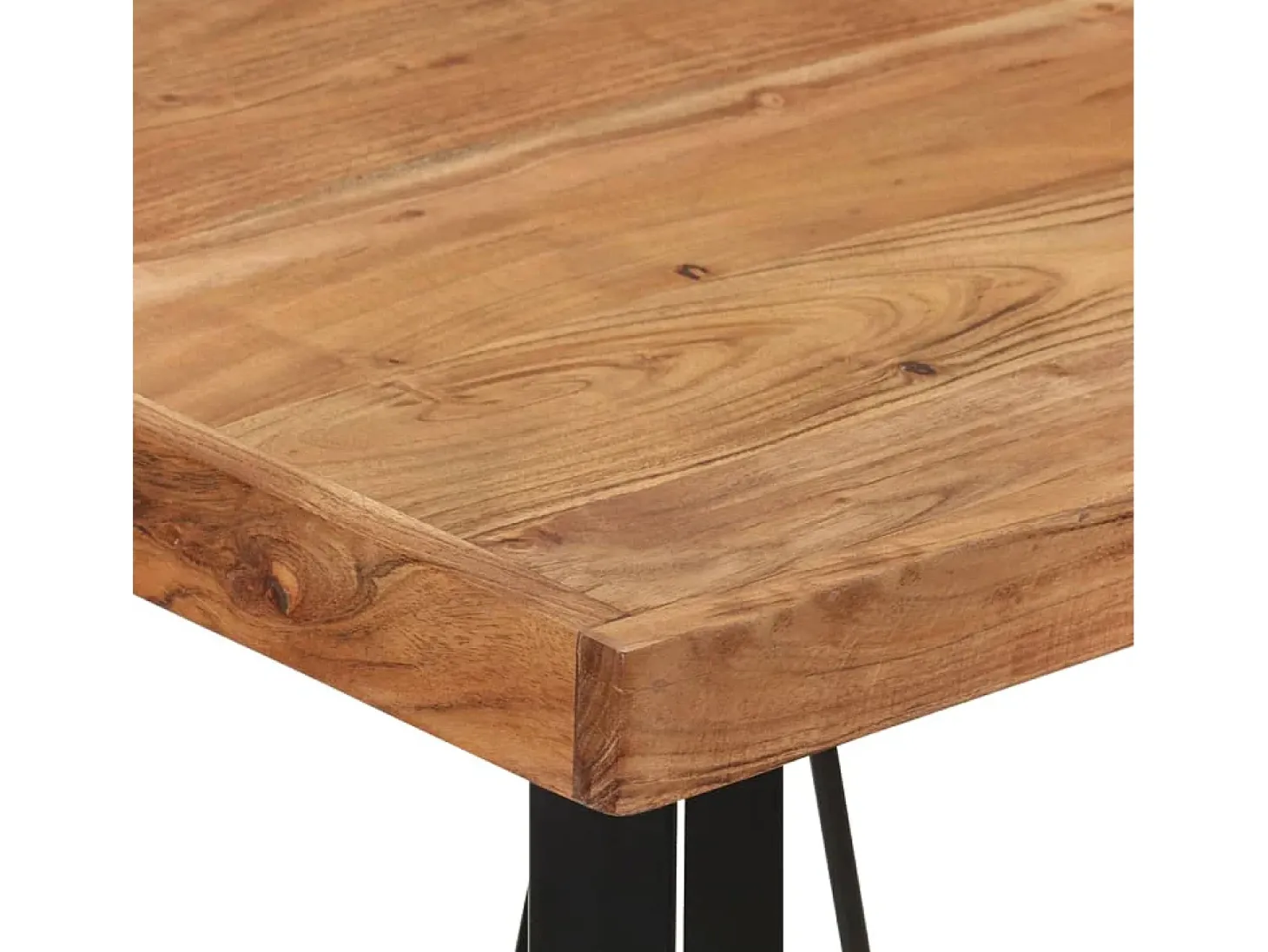 Mesa de bar 55x55x107 cm madeira de acácia maciça e ferro PT372140