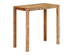 Mesa de bar 112x55x108 cm madeira recuperada maciça