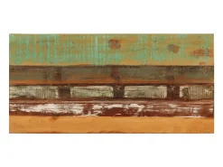Mesa de bar 112x55x108 cm madeira recuperada maciça