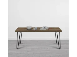 Mesa de cabeceira com 1 gaveta em aglomerado laminado de carvalho antiquado
