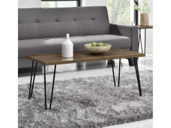 Mesa de cabeceira com 1 gaveta em aglomerado laminado de carvalho antiquado