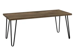 Mesa de cabeceira com 1 gaveta em aglomerado laminado de carvalho antiquado