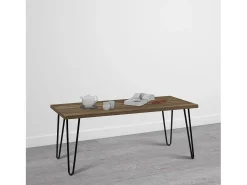 Mesa de cabeceira com 1 gaveta em aglomerado laminado de carvalho antiquado