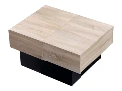 Mesa de café com tampos removíveis GRETA preto