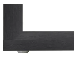 Mesa de café Dcalligari, Mesa de estar, Armário de armazenamento baixo, Mesa de café, 55x55h41 cm, Ardósia