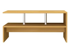 Mesa de café de madeira VCM Sofatic Sala de estar Mesa de mesa lateral Mesa de café Maliso L (faia)