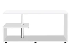 Mesa de café de madeira VCM Sofatic Sala de estar Mesa de mesa lateral Mesa de café Maliso M (Branco)