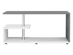 Mesa de café de madeira VCM Sofatic Sala de estar Mesa de mesa lateral Mesa de café Maliso M (branco / antracite)