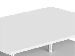 Mesa de café de madeira VCM Sofatic Sala de estar Mesa de mesa lateral Mesa de café Maliso L (Branco)