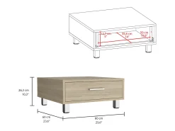 Mesa de Café de Pequim, com gaveta