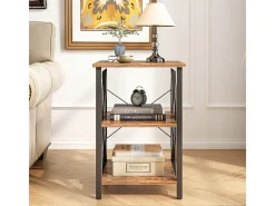 MESA DE CAFÉ INDUSTRIAL QUADRADA DE MADEIRA PRATELEIRA RETRO ARMÁRIO LOFT