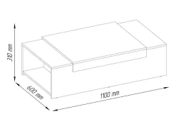 Mesa de centro - aglomerado - branco e carvalho - TRAGI