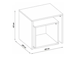 Mesa de centro - aglomerado - branca - BOLZANO 2X