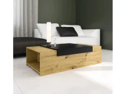 Mesa de centro - aglomerado - carvalho e preto - TRAGI
